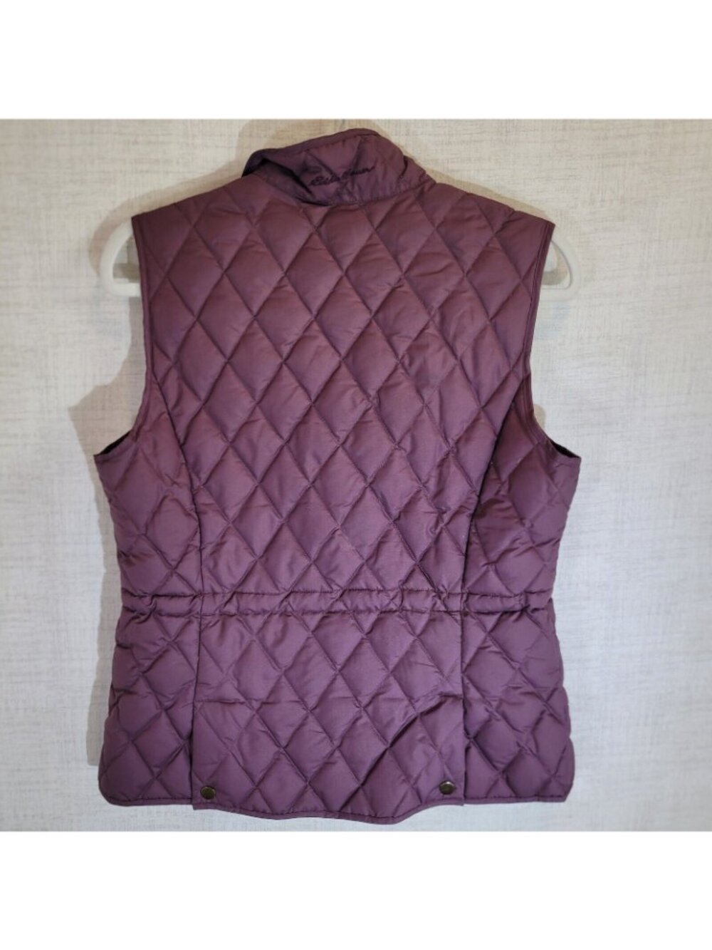 Eddie Bauer Goose Down Vest Womens Medium Purple Puffer Full Zip Quilted Pockets - Picture 4 of 10